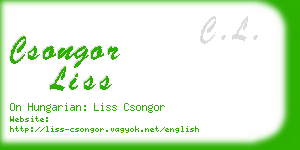 csongor liss business card